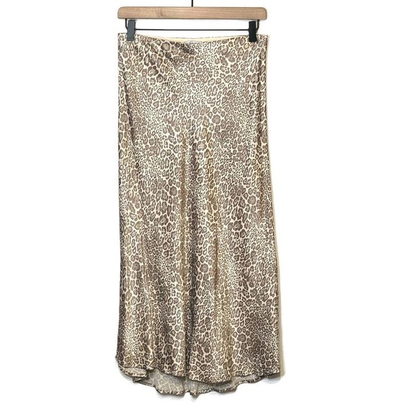 Rails Leopard Print Midi Skirt in Cream and Tan - Picture 2 of 15